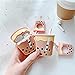 Gift-Hero [Milk Tea] Cartoon Case Compatible for Airpods, Soft Silicone Protective Cover Cute Fun Funny Fashion 3D Food Pattern Design Cool Unique Thin Accessories Kits Headphone Cases for Airpod 1&2thumb 4