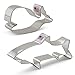 Ann Clark Cookie Cutters 2-Piece Marine Life Cookie Cutter Set with Recipe Booklet, Shark and Cute Whale