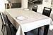 LEEVAN Heavy Weight Vinyl Rectangle Table Cover Wipe Clean PVC Tablecloth Oil-Proof/Waterproof Stain-Resistant- 54 x 185 Inch,Natural Color