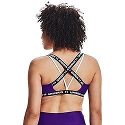 Under Armour Women's Crossback Low Bra, Purple Zest