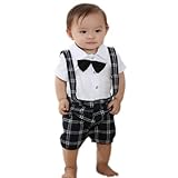 PanDaDa Baby Boy Bow-tie Top T-shirt Shorts Pants Suit Outfit Sets Overall 0-3y