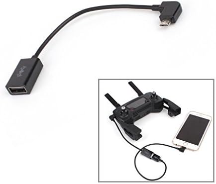 Cochanvie Portable Data Transfer Short Cable Line for Remote Controller of DJI Spark/Mavic Pro Air RC Drone (OTG Cable)