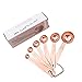 Copper Stainless Steel Measuring Spoons, Set of 6 - Gorgeous & Heavy Duty, Mirror Polished, Ideal For All Ingredients