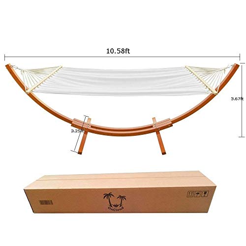 OnCloud Hammock Wood Arc Stand with Double Hammock (10.5 ft)