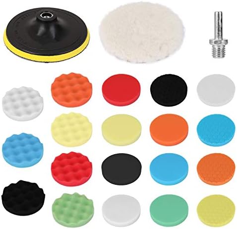 22pcs/Set Car Polishing Pad 150mm Sponge Buffing Waxing Boat Car Polish Buffer Drill Wheel Polisher Removes Scratches