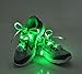 Flammi LED Nylon Shoelaces Light Up Glow in The Dark for Party Dancing Skating (Green)