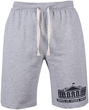 Arloesi Men's Cotton Knit Sleep Casual Shorts (XXL, Grey)