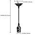 4-Pack Pendant Light Cord, HESSION Industrial Edison Pendant Light Kit, Vintage Style One-Light E26 Lamp Socket, Adjustable Black Light Cord Mini Pendant Light Fixture (Black)