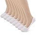David Archy Women's 8 Pack Premium Cotton Low Cut No Show Basic Socks