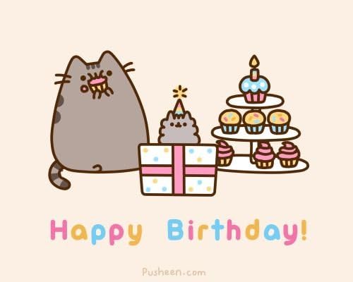 Pusheen the Cat Edible Cake Topper Image Photo Cake Decoration