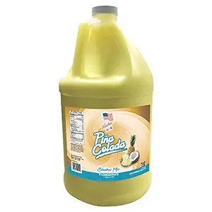Pina Colada Slushie Mix - 1 Gallon - 128 oz (yields approximately 96-12oz servings) Mixing Ratio 7 (Water) to 1 (Product Mix)
