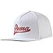 PUMA Script Snapback HAT Adjustable Golf Cap -New 2016, White/High Risk Red
