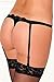 SEXYHUT Women Sexy Halter Lingerie Lace Garters Teddy Open Cup Sleepwear Black