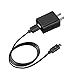 Dericam 5V 1A Micro USB Wall Charger, Android Charger Cable, 5 Volt 1000mA AC to DC Power Adapter for Home Security Camera, 5ft/1.5 Meter Power Cord, US Plug (Black)