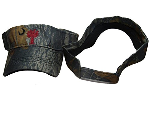 Hunter Hunting Camoflauge Camo South Carolina Palmetto Red Crimson Visor hat