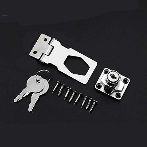 BE-Tool Lock Hasp, 1pc Door Hasp Lock with Key and Screw 90 Degrees Safety Knob Locking Lock for Locking Shed Doors Furniture Cabinet Boxes(64mm)