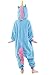 BELIFECOS Childrens Blue Unicorn Costumes Animal Onesies Cosplay Homewear Pajamas