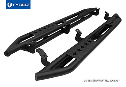 Tyger Auto TG-AM2T20018 Star Armor Kit (for 2007-2017 Toyota Tundra Double Cab | Textured Black | Side Step | Nerf Bars | Running Boards)