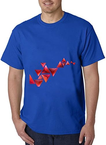 HANGTIANKEJI Art Geometric Triangle Comfort Soft Classics Tee Jersey Summer Short Sleeve Mens T-shirt Size S