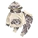 Baby Boy Girl 2pcs Christmas Suit Hoodies Deer Print Long Sleeve Top+Long Pants (3-6months, Beige)