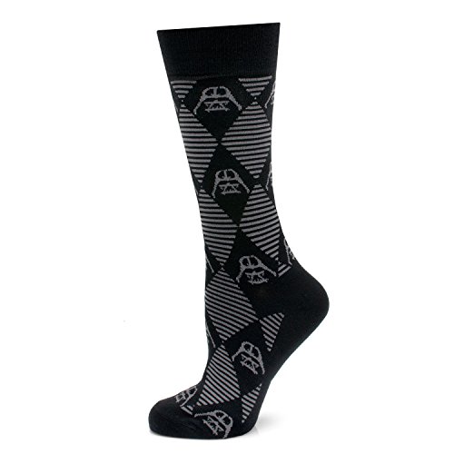 Star Wars Darth Vader Black & Gray Argyle Dress Socks