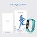 LETSCOM Fitness Tracker, Activity Tracker, IP67 Water Resistant Smart Bracelet as Step Counter, Sleep Monitor, Pedometer, Calorie Counter Watch for Kids Women Men