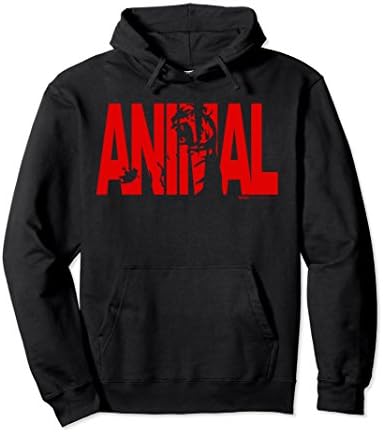 Unisex Animal Work Out Weight Lifting Gym Pullover Hoodie Large Black