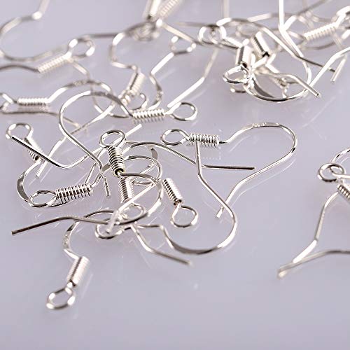 Coobbar 200Pcs/lot Jewelry Finding 925 Sterling Silver Earrings Hook Unisex Sterling Silver Jewelry Ear Hooks Earring Findings - Thumbnail 4