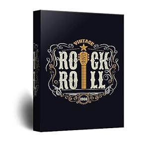 Canvas Wall Art Rock & Roll Theme Print Gallery Wrap Modern Home Decoration Ready to Hang - 12x18 inches