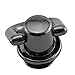 Youliang 6pcs 360 Degree Rotatable Ball Post Head Buttons with D Ring Metal Ring for Backpack Hardware Accessories Gun Black