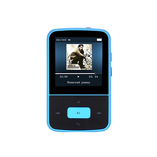 AGPTEK G05 8GB Portable Clip Mp3 Player with FM Radio/24 Hours Playback/Independent Volume Control with Silicone Skin Case Cover, Black