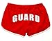 Womens Lifeguard Shorts Medium Red
