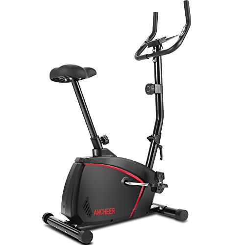 ANCHEER Upright Exercise Bike with 10level Resistance, Quiet