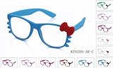 Kyra Women's High Fashion Hello Kitty Bow Two Tone Rubber Clear Lens Glasses 20% OFF 4 Pairs or More