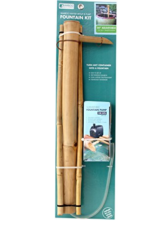 Bamboo Accents Water Fountain with Pump, Backyard Pond Kit, Extra Large 24" Adjustable Style, Smooth and Split-Resistant, DIY Zen Bamboo Fountain - Thumbnail 3