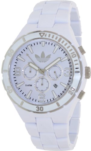 Adidas Melbourne Chronograph White Dial White Plastic Strap Unisex Watch ADH2742