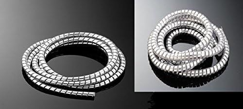Drag Specialities Pair (2) Chrome Spiral Cable Wraps/Wire Tidy - 6mm & 10mm
