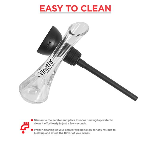 Vinetto Wine Aerator Pourer and Decanter Spout | Easy, Rapid Way To Help Air Filter Into Wine | Unique Gift Idea for Women, Men, and Wine Enthusiasts | Discover Wine's Full Potential
