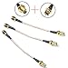OdiySurveil(TM) RP-SMA Extension Cable, Male to Female Nut Bulkhead Crimp RG316 Coax Adaptor(20cm,Pack of 3)