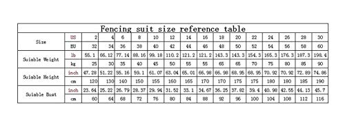 Ouxiong Fencing Clothing-Fencing Set for Aluminum Foil/Epee/Sabre - Used for Fencing Competition/Fencing Sport/Fencing Sword/Fencing Gear/Fencing Equipment (12)