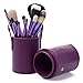 12pcs Makeup Brush Set Professional Face Cosmetic Brushes Kit Make up Tool with Cup Holder Case (Romantic Purple)