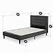 ZINUS Dachelle Upholstered Button Tufted Premium Platform Bed, Mattress Foundation, Easy Assembly, Strong Wood Slat Support, Dark Grey, Twin