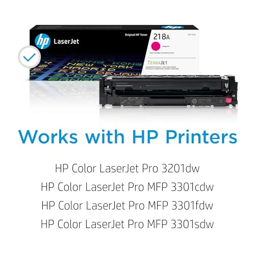 HP 218A Magenta Toner Cartridge | Works with Color Laserjet Pro 3201, MFP 3301 Series | W2183A