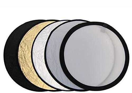 eWINNER5 in 1 Round Collapsible Multi Disc Light Reflector for Studio or Any Photography Situation (110cm)