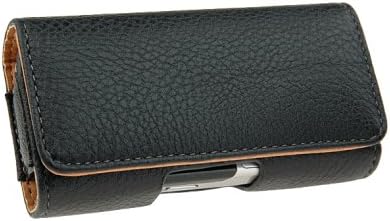 Premium Quality Black Leather Horizontal Case with Belt Clip and Belt Loops for Palm Centro 690/ 750/ 680 / 700P / 700W / 755P / LG EnV2 VX-9100 / Rumor / Decoy VX-8610 / Dare Vx-9700/ Glimmer UX-830 / Vu CU920 / Venus VX9400 / Chocolate VX8500 / HTC Wing / P4350 (Herald) / HTC 8125 / 8100 / MDA (USA) / K-JAM / P4300 (Wizard) / Fusion 5800 / HTC Touch Dual / BlackBerry Pearl 8100 / Samsung Glyde U940 / Mysto / Blast T729 / MOT V950 / NOKIA N96 / 5310