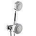 AKDY 122 Nozzles 3-way Overhead / Multi-Function Setting Spray Jet Mist Handheld Ultra-Luxury Chrome Shower Head Combo Set