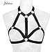 JELINDA Harness Cage Bra Elastic Womens Black Strappy Cupless Breast Bra Harness (Black-Y058)