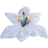 Cute Lily Flower Hair Clips,Novelty Acetate Hair Clip,Small Flower Claw Clips for Women