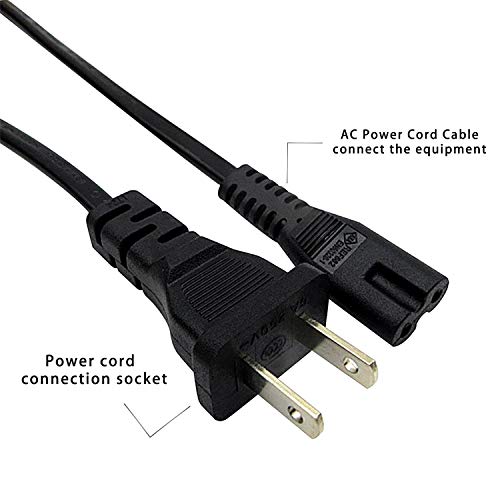TV Power Cord 10Ft Cable is Suitable for Samsung, Apple, TCL, LG, JVC