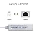 Upgrow Lightning to RJ45 Ethernet Adapter LAN Wired Network Adapter for iPhone and iPad Support iOS 10.01-11.2.7, Plug and Play High Speed Ethernet Connector (Aluminum Silver)